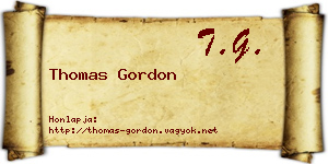 Thomas Gordon névjegykártya